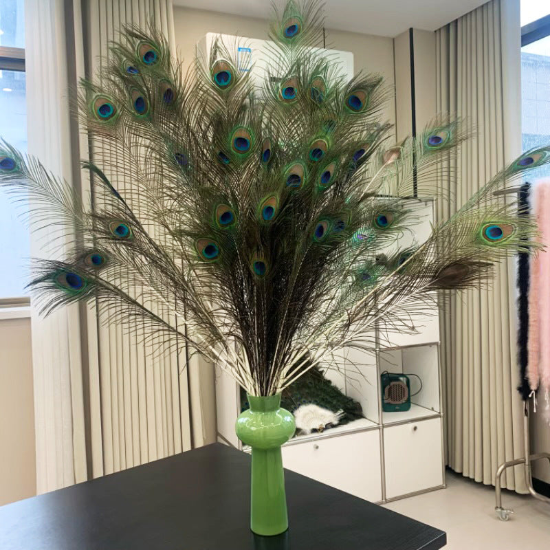 Natural Peacock Fur Wholesale Feather Ornaments Dust Duster Decorative Materials Accessories Clothing Accessories Edge Feather Peacock Real Hair
