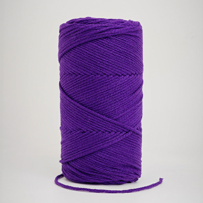200G Hardened 2Mm Hollow Cotton Thread Woven Bag Material Bag Hand-Woven Hollow Thread Round Strand Medium Thick Simple Thread