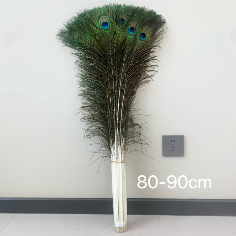 Natural Peacock Fur Wholesale Feather Ornaments Dust Duster Decorative Materials Accessories Clothing Accessories Edge Feather Peacock Real Hair