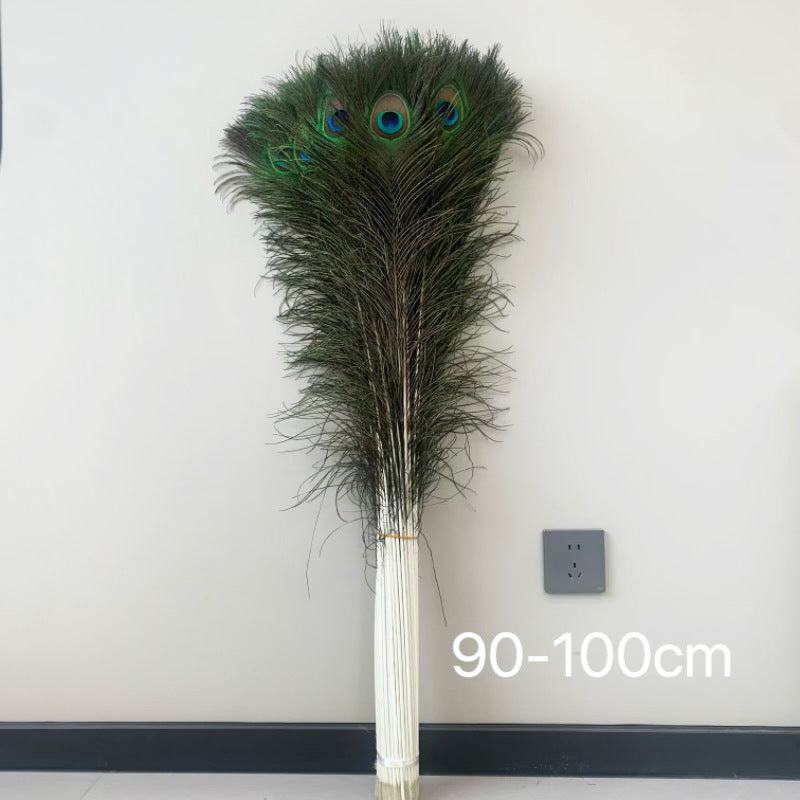Natural Peacock Fur Wholesale Feather Ornaments Dust Duster Decorative Materials Accessories Clothing Accessories Edge Feather Peacock Real Hair