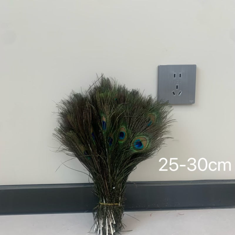 Natural Peacock Fur Wholesale Feather Ornaments Dust Duster Decorative Materials Accessories Clothing Accessories Edge Feather Peacock Real Hair