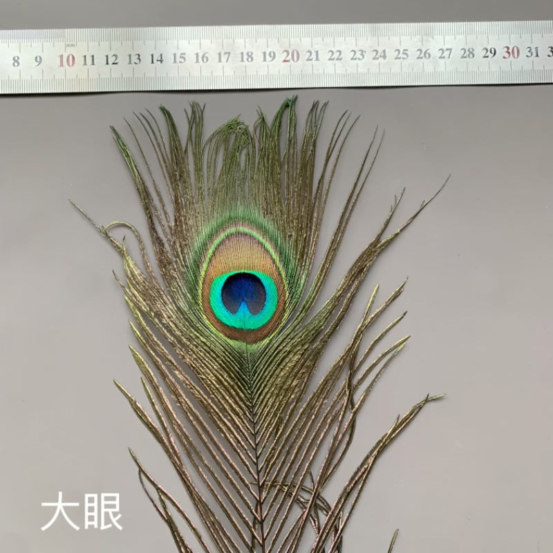 Natural Peacock Fur Wholesale Feather Ornaments Dust Duster Decorative Materials Accessories Clothing Accessories Edge Feather Peacock Real Hair