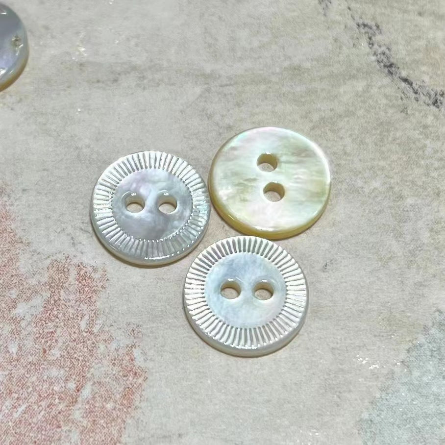 Natural Shell Button White Butterfly Tulip Butterfly Rose Shell Button White Butterfly Shirt Button Laser