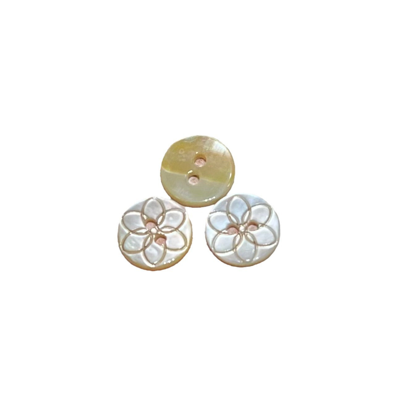 Natural Shell Button White Butterfly Tulip Butterfly Rose Shell Button White Butterfly Shirt Button Laser