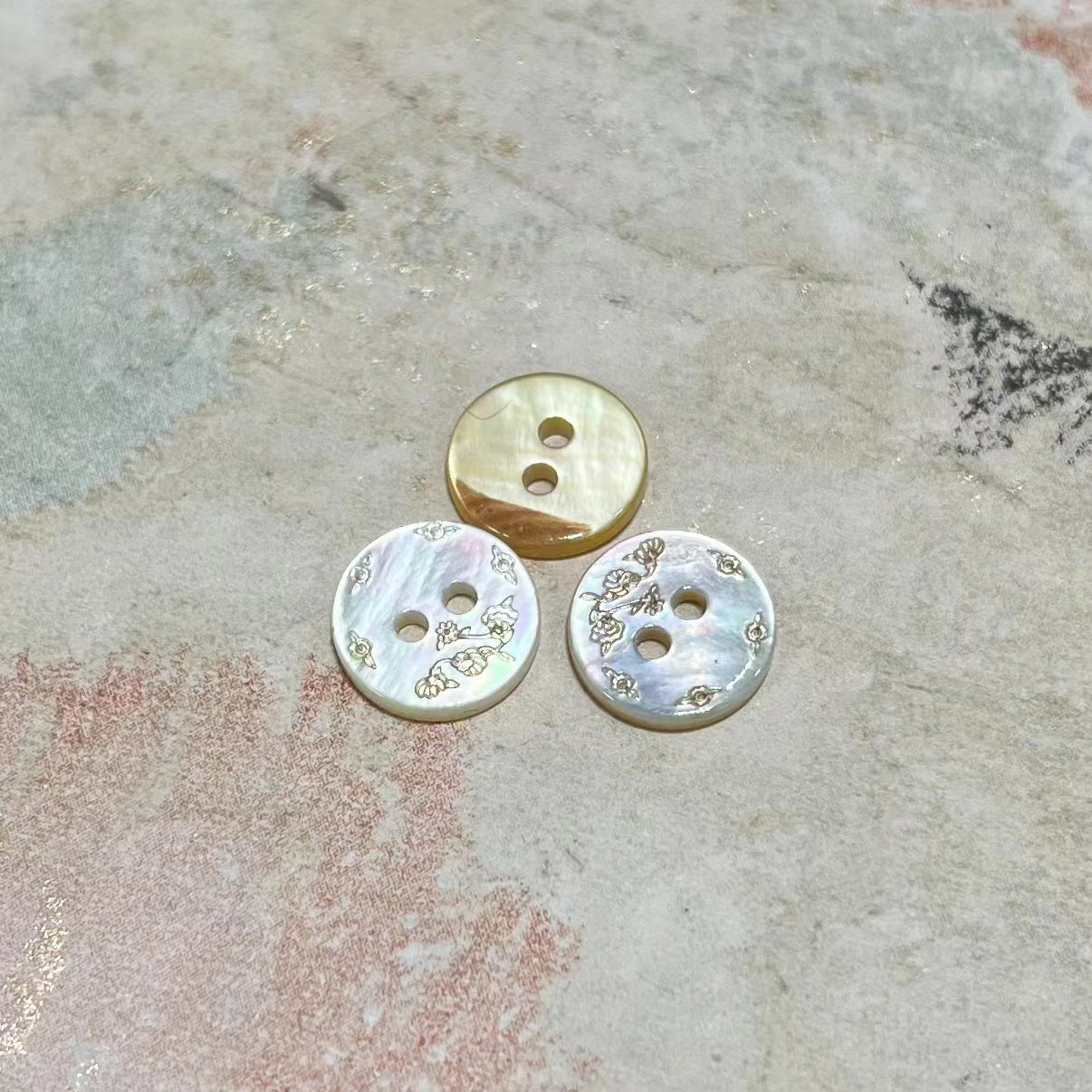 Natural Shell Button White Butterfly Tulip Butterfly Rose Shell Button White Butterfly Shirt Button Laser