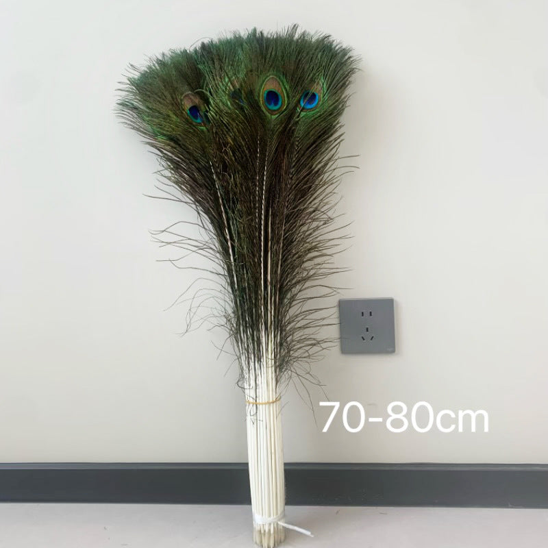 Natural Peacock Fur Wholesale Feather Ornaments Dust Duster Decorative Materials Accessories Clothing Accessories Edge Feather Peacock Real Hair