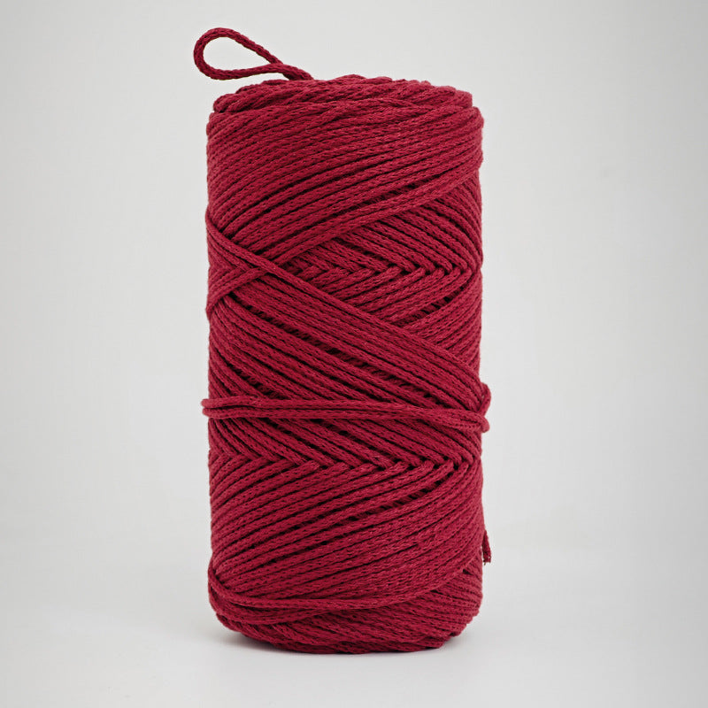 200G Hardened 2Mm Hollow Cotton Thread Woven Bag Material Bag Hand-Woven Hollow Thread Round Strand Medium Thick Simple Thread