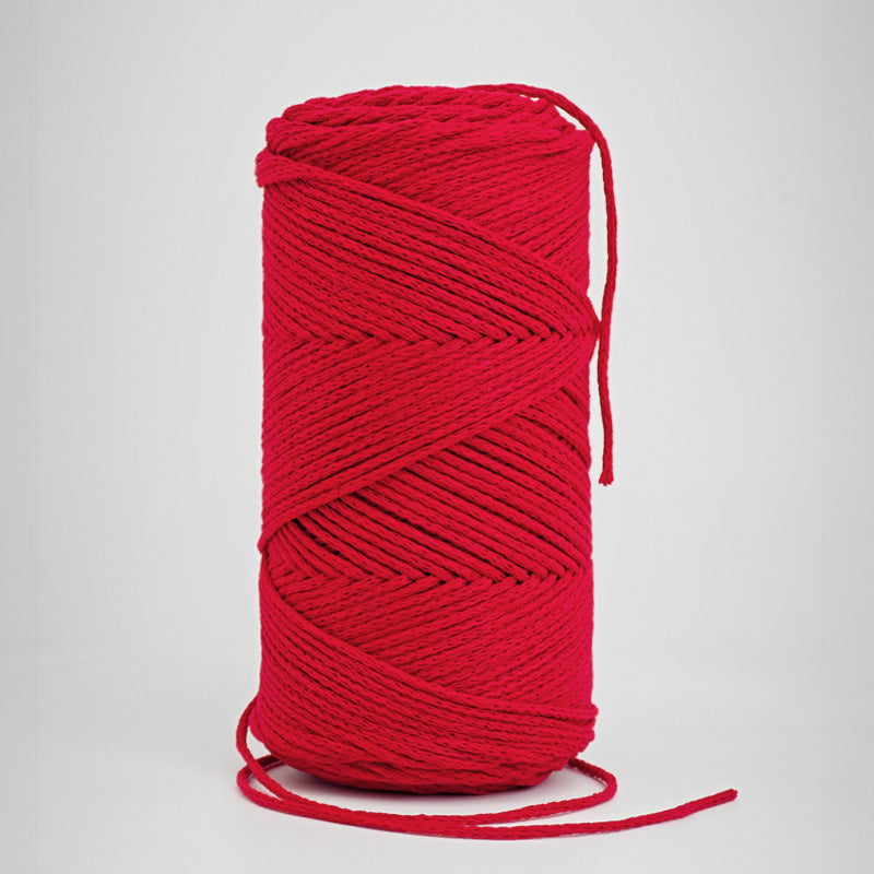 200G Hardened 2Mm Hollow Cotton Thread Woven Bag Material Bag Hand-Woven Hollow Thread Round Strand Medium Thick Simple Thread