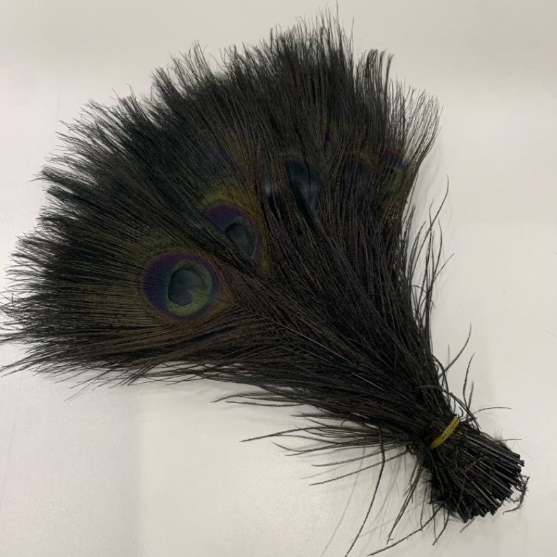 Natural Peacock Fur Wholesale Feather Ornaments Dust Duster Decorative Materials Accessories Clothing Accessories Edge Feather Peacock Real Hair