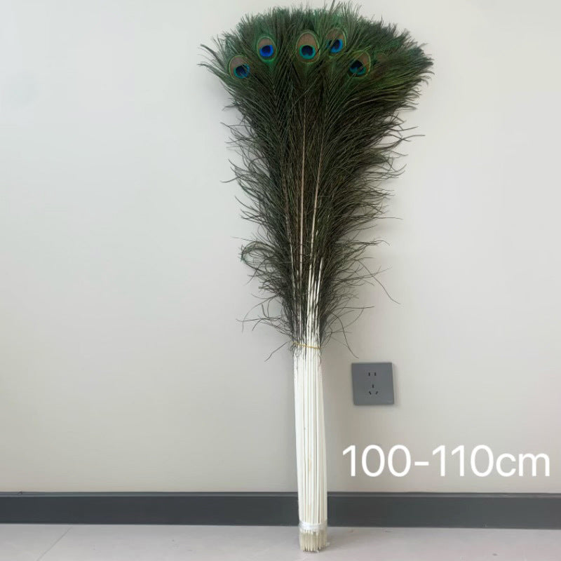 Natural Peacock Fur Wholesale Feather Ornaments Dust Duster Decorative Materials Accessories Clothing Accessories Edge Feather Peacock Real Hair