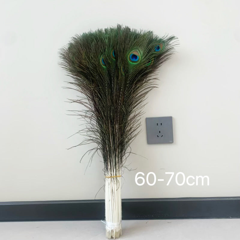 Natural Peacock Fur Wholesale Feather Ornaments Dust Duster Decorative Materials Accessories Clothing Accessories Edge Feather Peacock Real Hair