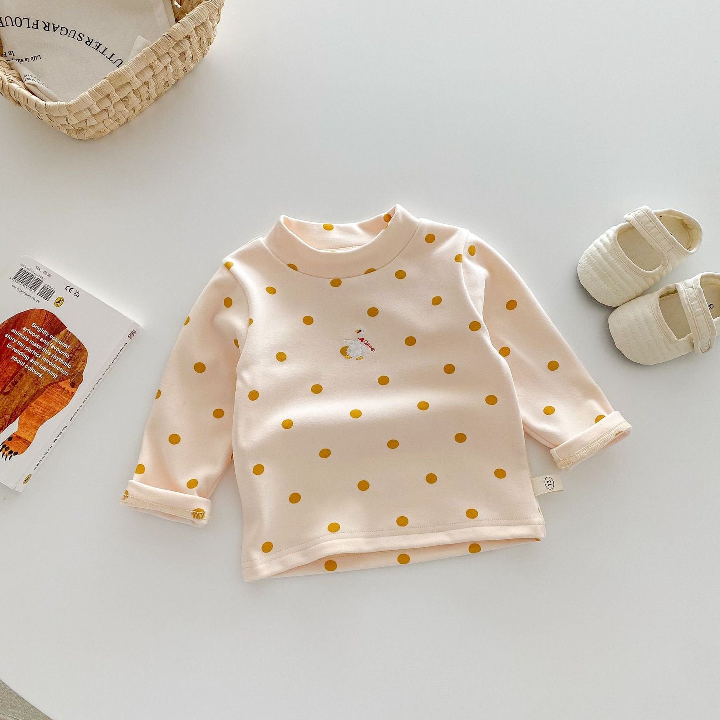 Children'S Developer Base Shirt 0-5 Years Old Winter Korean Children'S Clothing Girl Fashionable Cartoon Inner Wear Boy'S Winter Clothing Ay648
