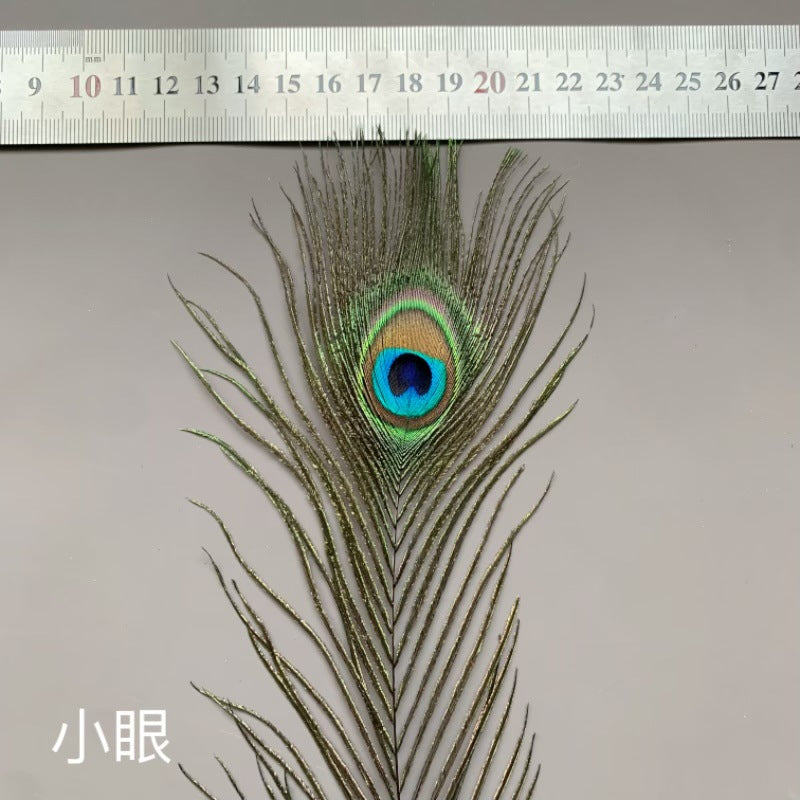 Natural Peacock Fur Wholesale Feather Ornaments Dust Duster Decorative Materials Accessories Clothing Accessories Edge Feather Peacock Real Hair