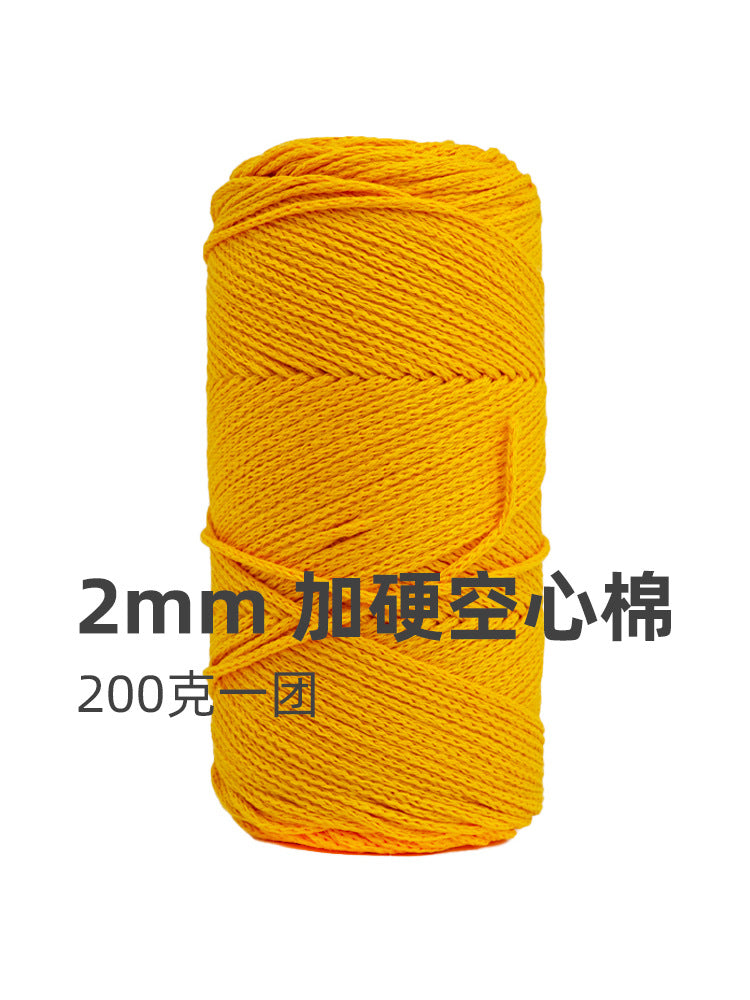 200G Hardened 2Mm Hollow Cotton Thread Woven Bag Material Bag Hand-Woven Hollow Thread Round Strand Medium Thick Simple Thread