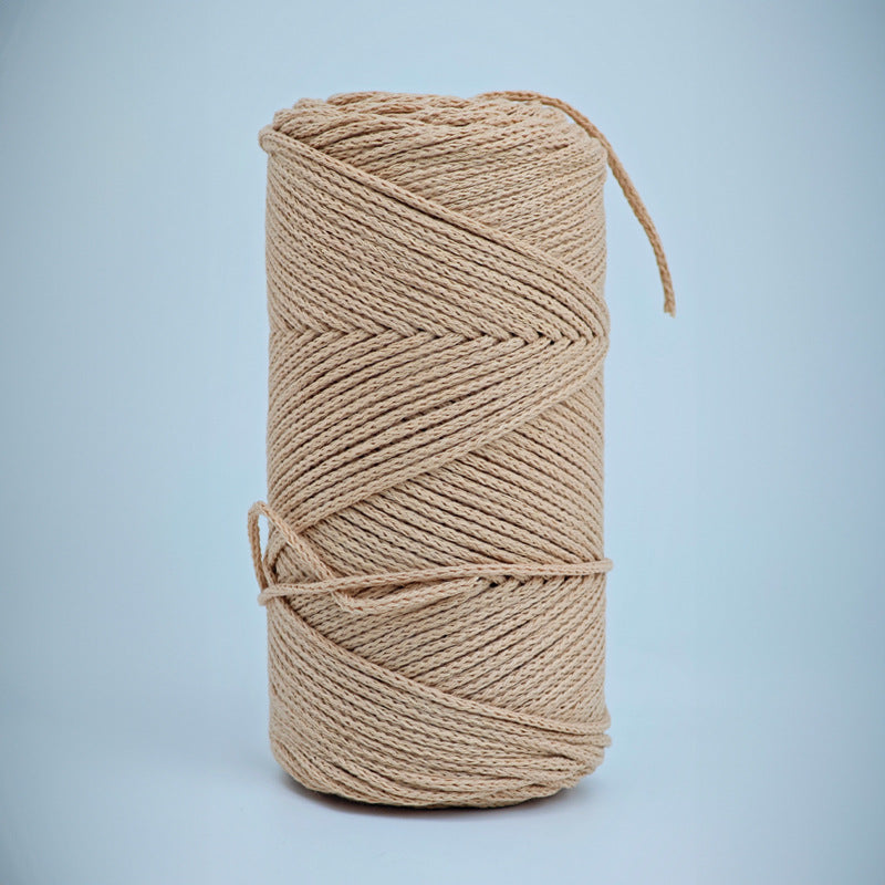 200G Hardened 2Mm Hollow Cotton Thread Woven Bag Material Bag Hand-Woven Hollow Thread Round Strand Medium Thick Simple Thread