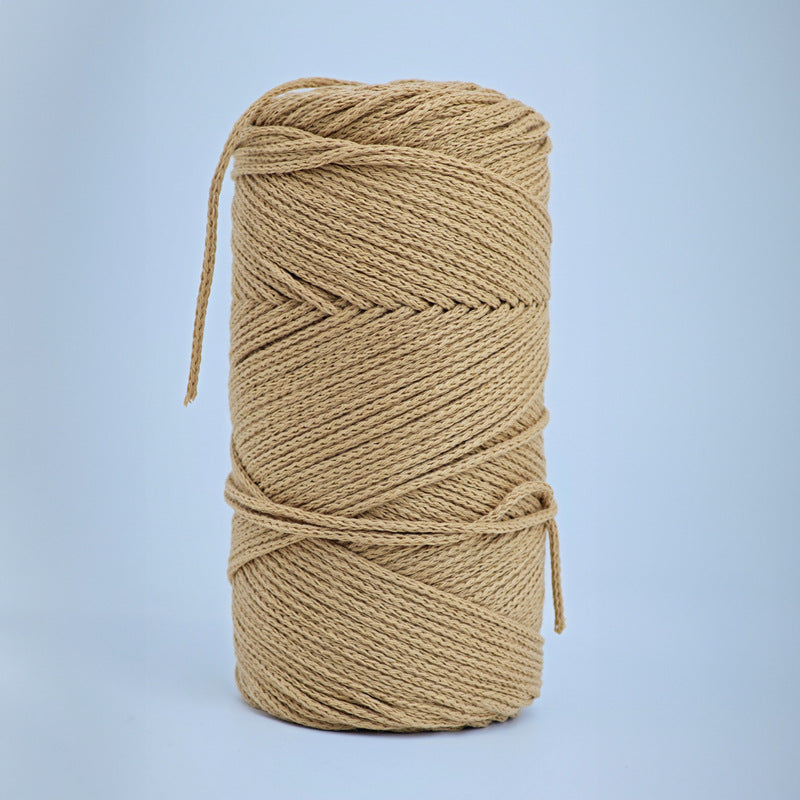 200G Hardened 2Mm Hollow Cotton Thread Woven Bag Material Bag Hand-Woven Hollow Thread Round Strand Medium Thick Simple Thread