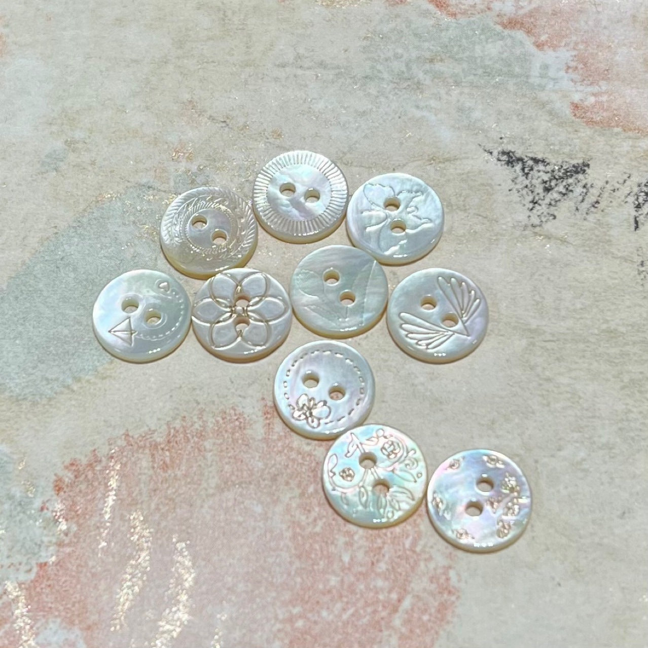 Natural Shell Button White Butterfly Tulip Butterfly Rose Shell Button White Butterfly Shirt Button Laser