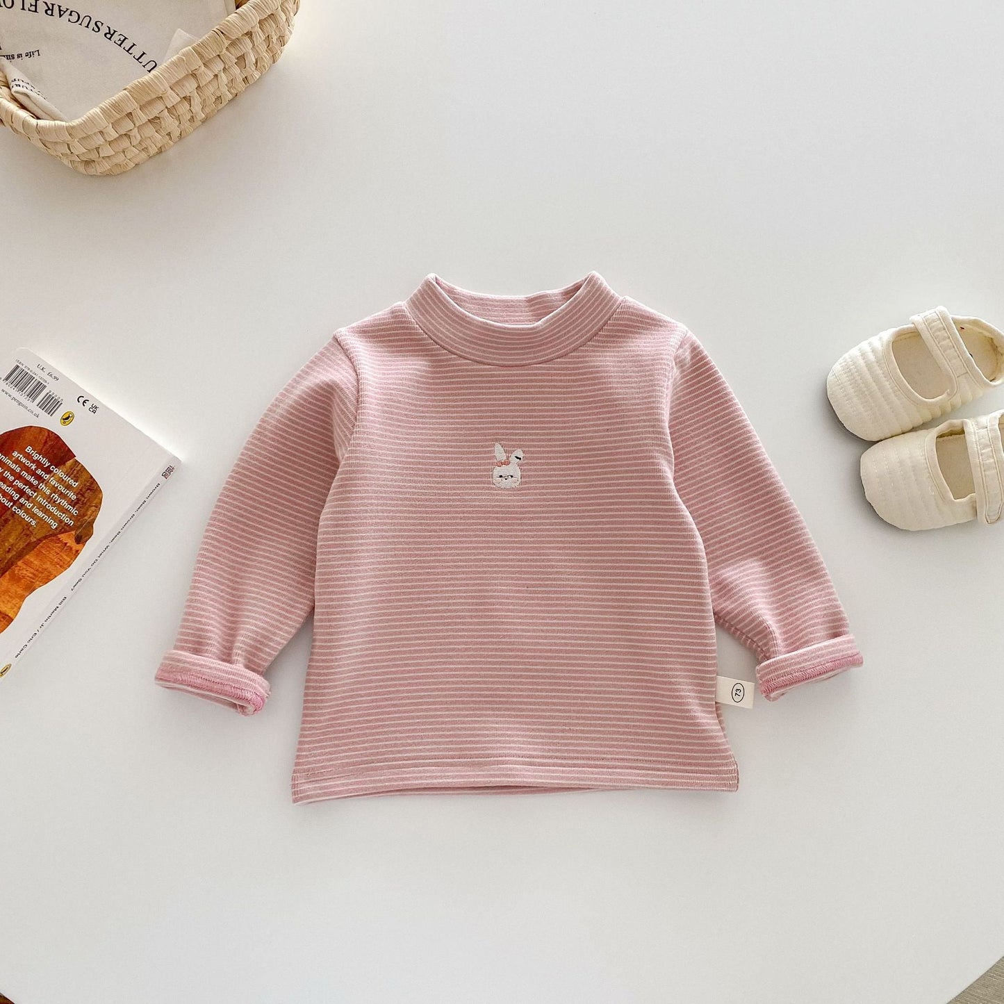 Children'S Developer Base Shirt 0-5 Years Old Winter Korean Children'S Clothing Girl Fashionable Cartoon Inner Wear Boy'S Winter Clothing Ay648