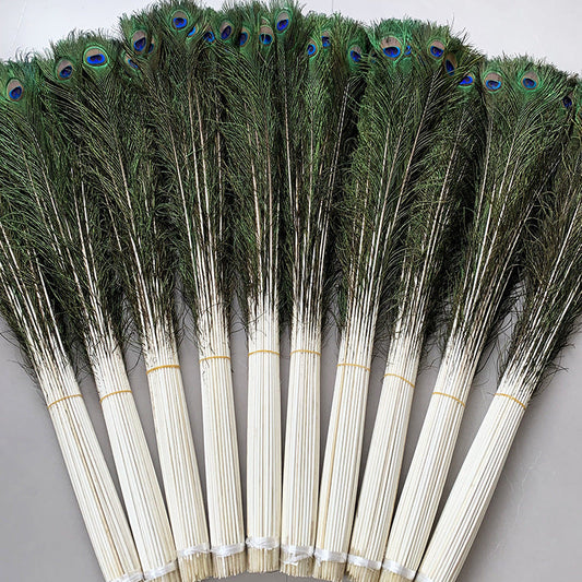 Natural Peacock Fur Wholesale Feather Ornaments Dust Duster Decorative Materials Accessories Clothing Accessories Edge Feather Peacock Real Hair