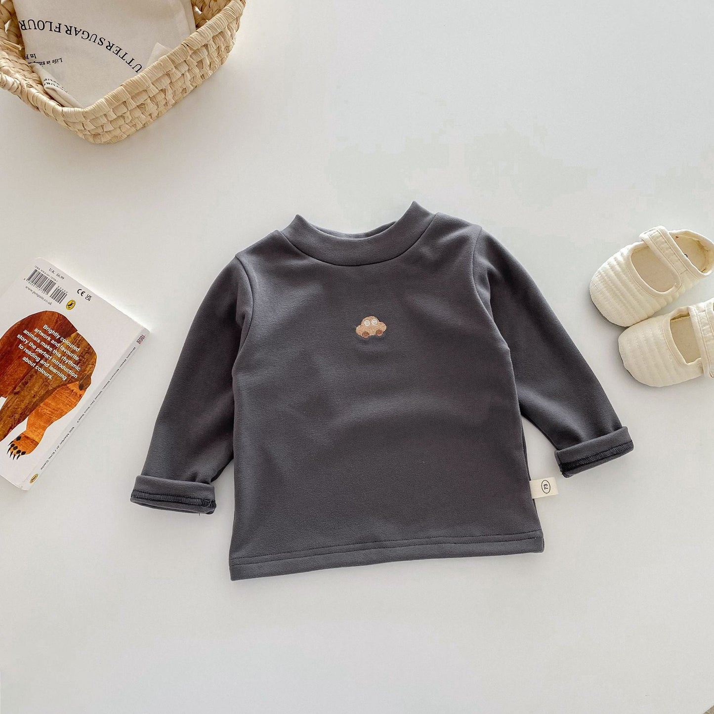 Children'S Developer Base Shirt 0-5 Years Old Winter Korean Children'S Clothing Girl Fashionable Cartoon Inner Wear Boy'S Winter Clothing Ay648