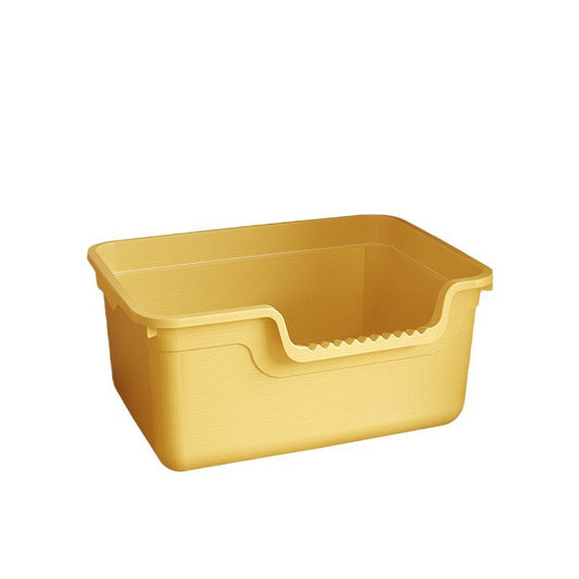 Cat Litter Box With Large Size Anti-Splash Cat Toilet Kitten Giant Open Cat Litter Box With Large Size Cat Litter Box