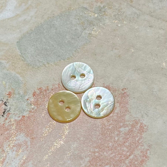 Natural Shell Button White Butterfly Tulip Butterfly Rose Shell Button White Butterfly Shirt Button Laser