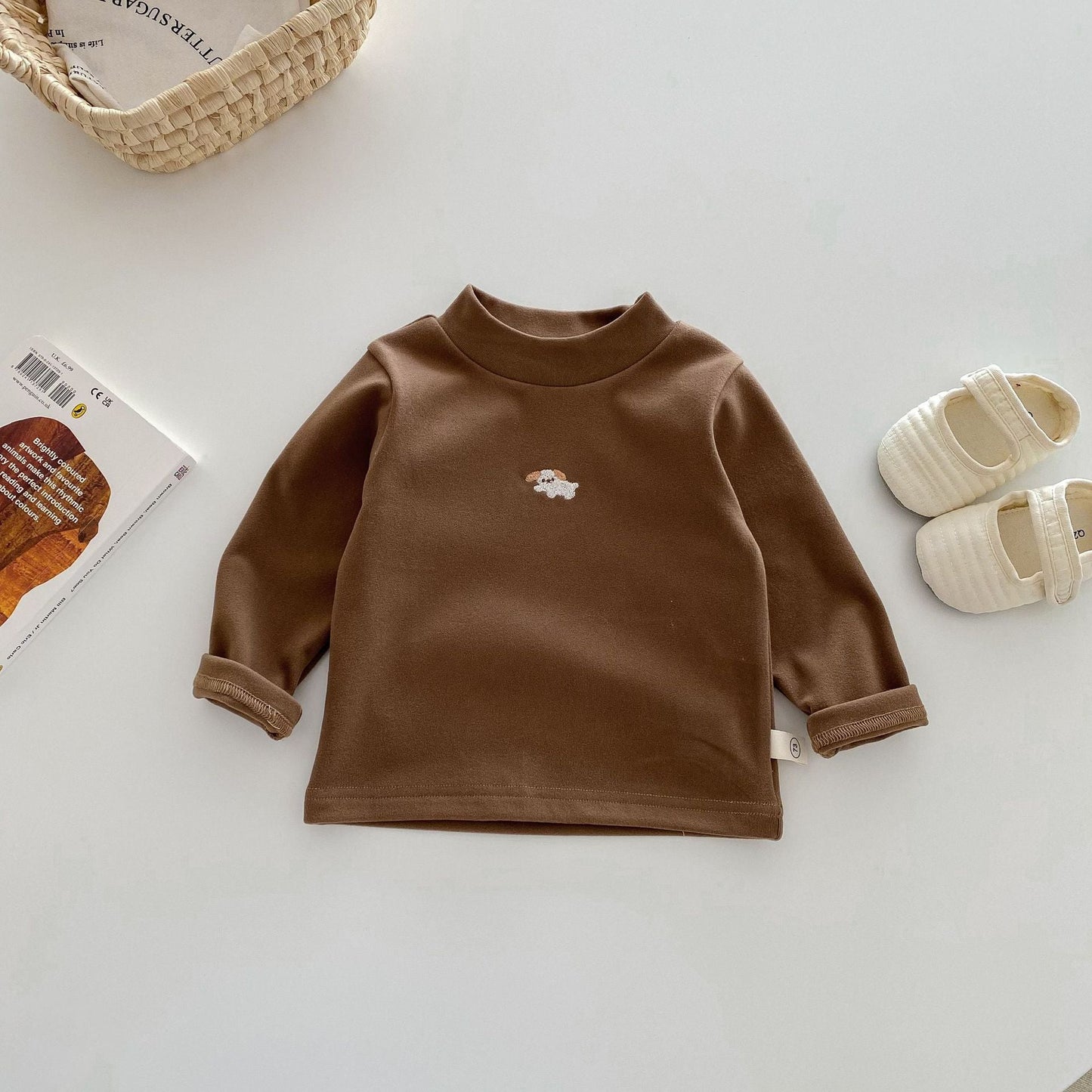 Children'S Developer Base Shirt 0-5 Years Old Winter Korean Children'S Clothing Girl Fashionable Cartoon Inner Wear Boy'S Winter Clothing Ay648