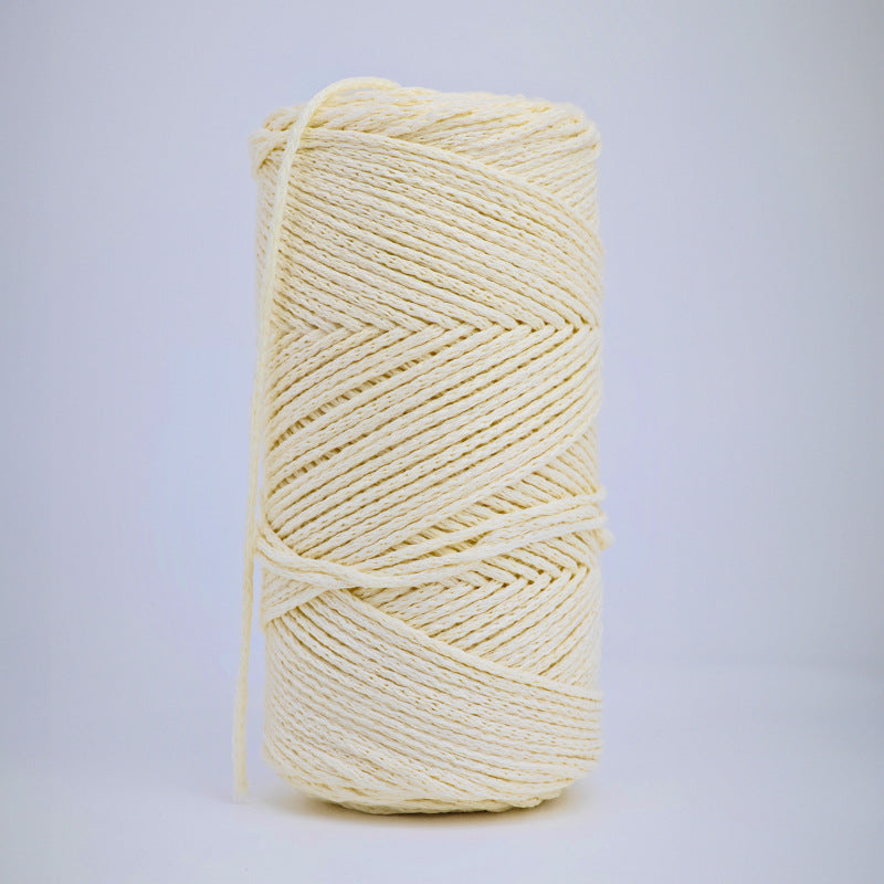 200G Hardened 2Mm Hollow Cotton Thread Woven Bag Material Bag Hand-Woven Hollow Thread Round Strand Medium Thick Simple Thread